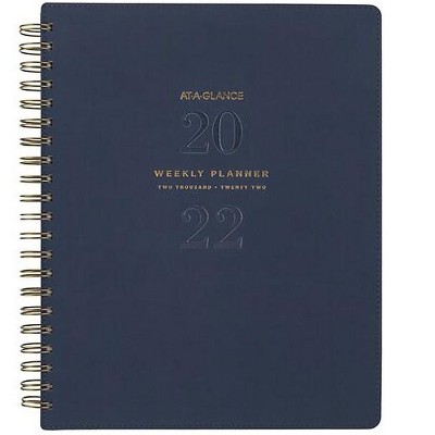 AT-A-GLANCE 2022-2023 8.5" x 11" Weekly/Monthly Planner Signature Collection Navy YP905-2022