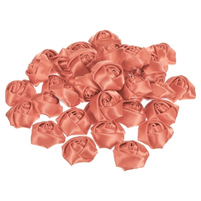 Unique Bargains Fabric Decorative DIY Craft Embellishment Ribbon Roses 50 Pcs