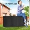FURNIinspire Deck Boxes 2pcs Outdoor Storage Box, 30 Gallon Deck Box, Weather-Resistant Deck Box Indoor And Outdoor Use, Black, 17“*22”*21“ - 3 of 4