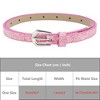 INSPIRE CHIC Women's Shinny Sparkly Bling Extra Thin Skinny PU Leather Waist Belts 1 Pc - 4 of 4