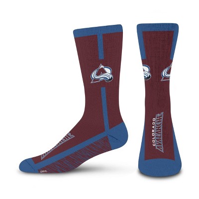 NHL Colorado Avalanche Rise Up Crew Socks - Large