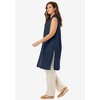 Woman Within Plus Size Lightweight Linen Vest - 4 of 4