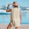 Women's V-Neck Basic Collar Cover-Up Dress - Cupshe - 4 of 4