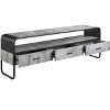 CAVINAS Industrial Style TV Stand with Metal Frame and Cabinets Entertainment Center with Storage - 4 of 4