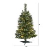 3ft. Slim Snow Tip Pine Artificial Christmas Tree with 50 Clear LED Lights – Compact Holiday X-Mas Tree - 2 of 4