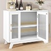 Jojoka 36" Sideboard Buffet Storage Cabinet with Adjustable Shelves and Fluted Glass Door - 4 of 4