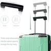 Syemin Bag and Luggage Sets 20-Inch Hardshell Carry-On Luggage, Lightweight Durable ABS Suitcase with Spinner Wheels, Green, 13.8"*21.5"*8.3" - 4 of 4