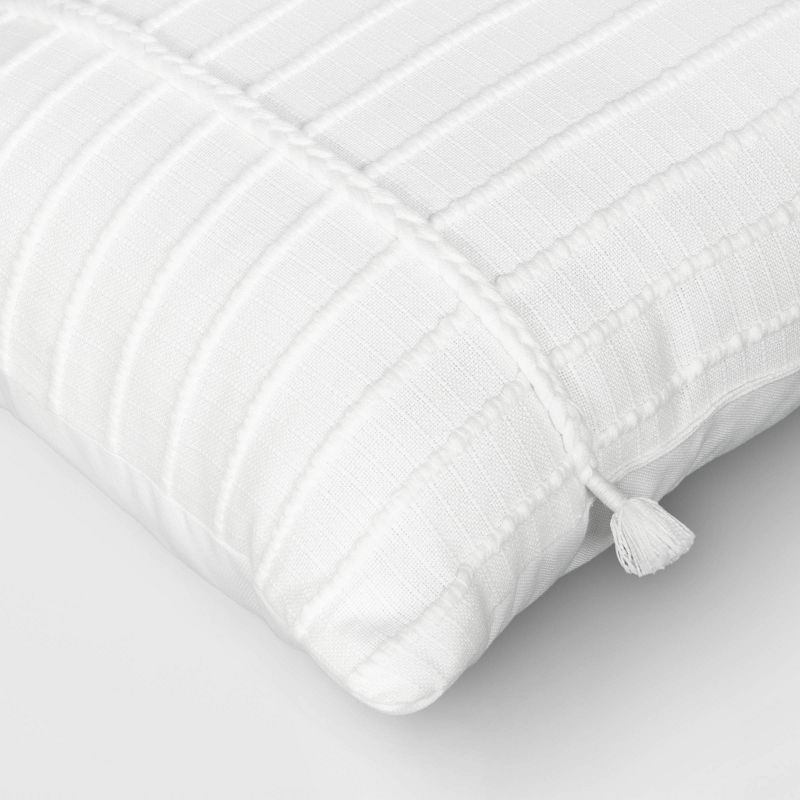 20&#34;x20&#34; Textural Solid Square Indoor Outdoor Throw Pillow White - Threshold&#8482; designed with Studio McGee, 5 of 6