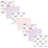 Hudson Baby Infant Girl Cotton Flannel Receiving Blankets Bundle Set, Tea Party, One Size - 2 of 2