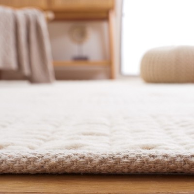 Ivory Hand-Knotted Wool 8' x 10' Area Rug