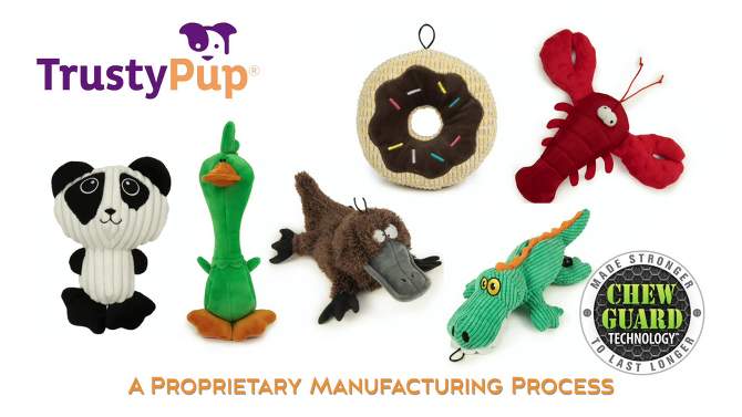 TrustyPup Silent Squeak Gator Dog Toy, 2 of 14, play video