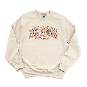 Simply Sage Market Women's Graphic Sweatshirt Be My Valentine Varsity Leopard - 1 of 3