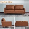 Leather Sofa Set Modern Sofa & Loveseat Set 2 Piece Couch Set with Wooden Legs for Living Room - 4 of 4
