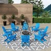 WestinTrends Malibu  HDPE Outdoor Folding Poly Adirondack Chair (Set of 8) - 2 of 4