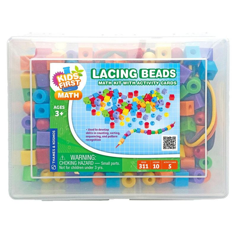 Thames & Kosmos Kids First Math: Lacing Beads Math Kit with Activity Cards, 1 of 7