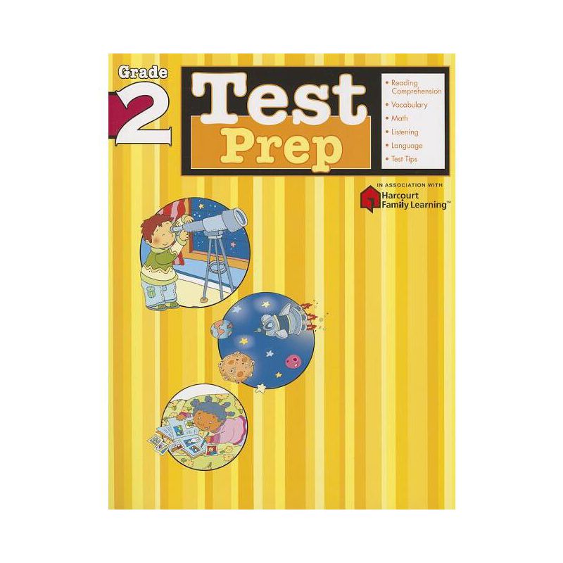 Test Prep: Grade 2 (Flash Kids Harcourt Family Learning) - (Paperback), 1 of 2