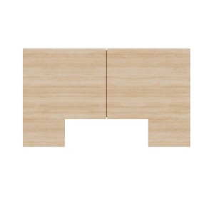 Nexera Queen James Headboard Brown Oak: Modern Engineered Wood, Lacquered Finish, 42" Height - 1 of 4
