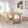 PexFix 79" x 33.5" Natura Solid Wood Dining Table Oval Kitchen Tables with Arched Legs Modern for Dining Room - 2 of 4