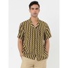 Lars Amadeus Men's Summer Irregular Printed Camp Collar Short Sleeves Button Down Hawaiian Shirt - 3 of 4