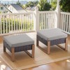 Buenhomino Patio Ottomans Set of 2, Outdoor Wicker Footrest with Thickened Cushions, Multipurpose Metal Patio Furniture for Backyard and Deck Use - 4 of 4