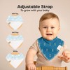 8pk Organic Baby Bandana Bibs, Baby Drool Bibs for Baby Boy, Girl, Baby Bibs for Infant, Newborn - 2 of 4