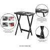 Evergreen Paris Cafe TV Trays with Stand, Set of 4 - 4 of 4