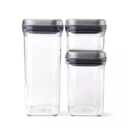OXO 3pc SteeL POP Container Set
