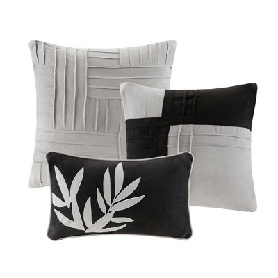 Gray King Microsuede 7-Piece Reversible Comforter Set