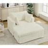 PAGED Modern Accent Chair and Ottoman Set, Comfy Sofa Chair with Side Table and Movable Footrest, Living Room Chair for Bedroom - 3 of 4