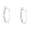 Haus of Brilliance Silver 1/2 cttw Miracle-Set Diamond 7 Stone Hoop Earrings - 4 of 4