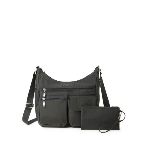 baggallini Women's Everywhere bagg Crossbody Bag with RFID Wristlet -  CHARCOAL