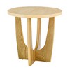 Round Coffee Table, Wooden Cocktail Table, Farmhouse Center Sofa Side Table, Circular Tea Table for Small Spaces Living Room Office - image 4 of 4