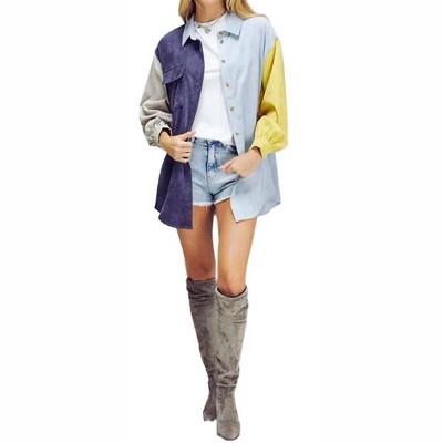 Women's Patrice Colorblock Oversized Shirt - DAVI & DANI