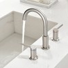 CLIHOME 8 in. Widespread Double-Handle Bathroom Sink Faucet With 360° Rotatable Spout - 3 of 4