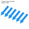 Unique Bargains Directional Sign PVC Adhesive Removable Small Arrow Sticker 4 Sheet - 3 of 4