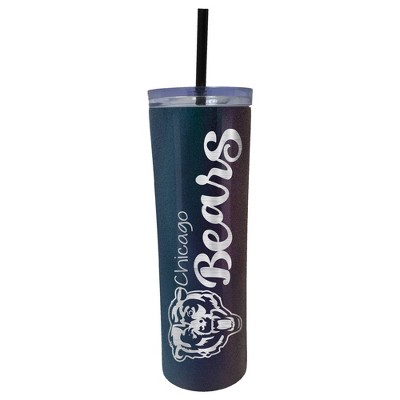 NFL Chicago Bears 20oz Onyx Skinny Tumbler with Straw