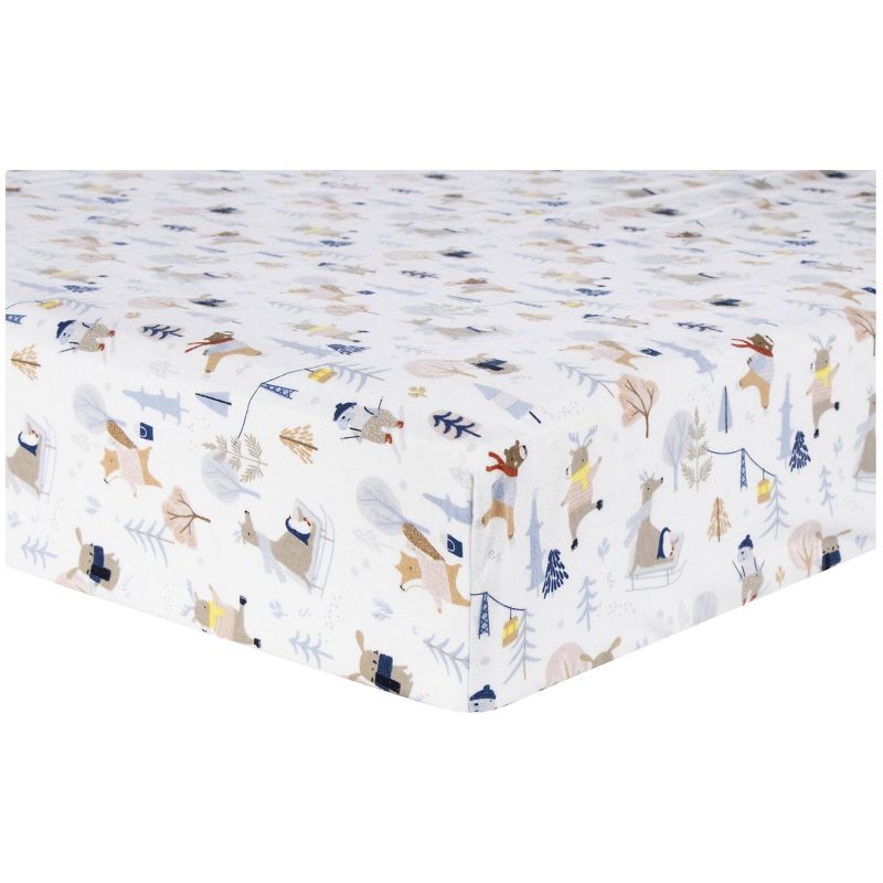 Trend Lab 100% Cotton Flannel Fitted Sheet - Winter Park, 1 of 5