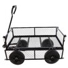 Lyngins Multi-Functional Solid-Tire Garden Cart, Spacious Bed Wagon Cart for Gardening, Farming & Home Use, No-Inflation Hassle Utility Cart - 3 of 4
