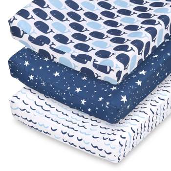 The Peanutshell Nautical Changing Pad Cover for Boys, 3-Pack