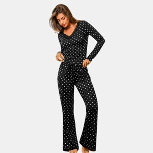 Women's Chic Polka Dot Pajama Set for Cozy Loungewear - Cupshe - 1 of 4