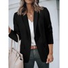 BLUEMING Womens Casual Blazers Open Front Long Sleeve One Button Work Office Suit Jackets Blazer - 2 of 4
