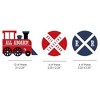 Big Dot of Happiness Railroad Party Crossing - Shaped Steam Train Birthday Party or Baby Shower Cut-Outs - 24 Count - 2 of 4