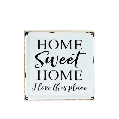 VIP Wood 6 in. White Home Sweet Home Sign