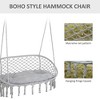 Sapphtopaz Porch Swing 2-Person Braided Rope Hanging Hammock Chair Conversation Swing Seat with Cushion for Patio, Indoor, Garden, Backyard - 4 of 4