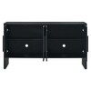Sapphtopaz Retro Decorative Storage Cabinet Adjustable Shelves 4-Door Wood Sideboard Buffet Cabinet with Storage for Kitchen, Living Room, Entryway - 2 of 4