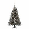 vidaXL Artificial Christmas Tree Green with shiny gold, matt gold, and bronze - White and Rose 70.9" x 43.3" - 2 of 4