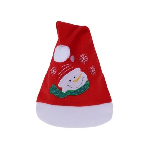Unique Bargains Christmas Hat Polyester Non-Woven Fabric Red 10.63"x13.78" 1 Pc - 1 of 4