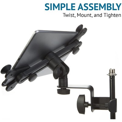 Black Adjustable 360° Swivel Tablet and Phone Holder