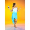 LA LEELA Women's Bikini Sarong Swimsuit Cover up Summer Wraps Skirt Bathing suit Swimwear Beach Wrap Skirts for Women One Size Blue, Tie Dye Design - 3 of 4
