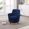 Racxily Swivel Barrel Chair, Swivel Accent Chairs Armchair for Living Room, Reading Chairs for Bedroom Comfy, Round Barrel Chairs - 2 of 4